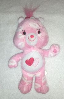 Love A Lot Care Bear Plush Pink Red Heart Belly Bean Bag 7"