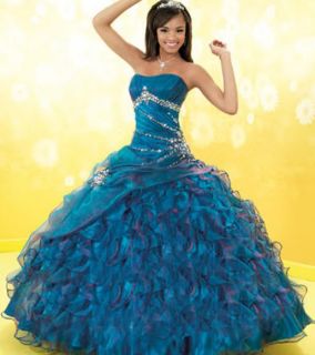 2013 New Strapless New Quinceanera Dress Prom Ball Gowns Color Bridal Dress