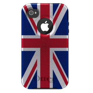 Custom Otterbox Defender Series Apple iPhone 4 4S Case Red White Blue Union Jack