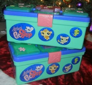Littlest Pet Shop Storage Case Tackle Box Carrying Carry 150 LPS Accessories