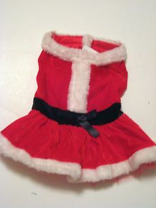 Santa Mrs Claus Dress Dog Pet Costume Size s New