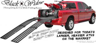 9' Black Widow Extra Wide Folding ATV UTV Golf Cart Mower Ramps BW 10817 HD 2