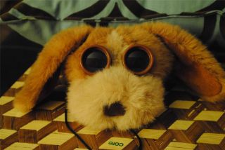 Applause Vintage Puppy Dog Plush Head Binoculars RARE Collectible