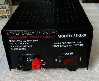 Pyramid PS3KX 2 5 Amp Constant Heavy Duty Regulated AC DC Power Supply CB Radio