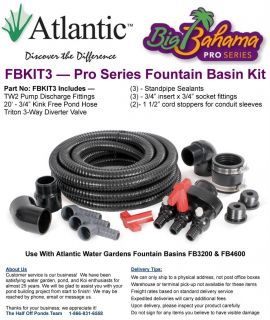 FBKIT3 Atlantic Water Gardens Pro Series Fountain Basin Kit