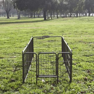 8 Panel Heavy Duty Cage Barrier Pet Dog Cat Fence Exercise Metal Play Pen Kennel