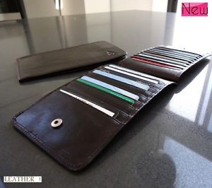 Money Genuine Soft Leather Credit Card Set Holder Wallet 18 Slots Bag Handmade R