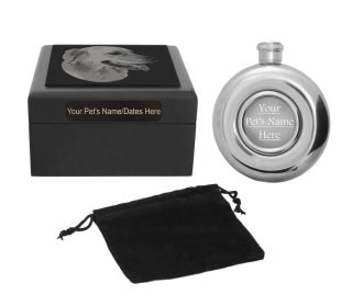 Personalized Golden Retriever Memorial Box Keepsake Pet Urn Custom Engraved