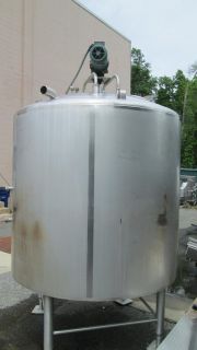 1000 Gallon Feldmeier Jacketed Stainless Steel Mix Tank w Mixer Food Grade