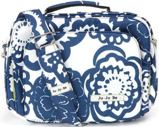 Ju Ju Be Micrabe Cobalt Blossoms Shoulder Designer Laptop Bag