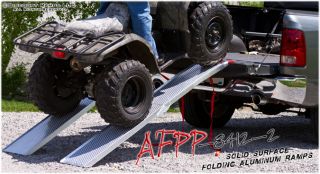 7' Arched Folding ATV Ramps Solid Surface Lawn Tractor Garden Mower Afpp 8412 2
