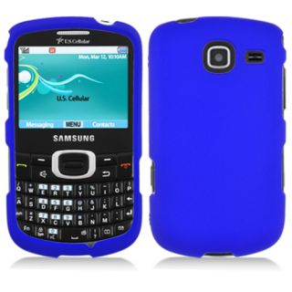 Blue Rubberized Hard Case Cover US Cellular Samsung Freeform 4 R390 Accessory