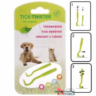 O'Tom Tick Twister Tick Remover Dog Cat Pet Animal People Humans 2 Hooks
