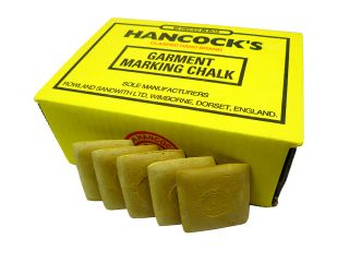 Hancocks Yellow Oblong Garment Fabric Marking Tailors Chalk 50 Box