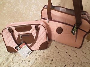 Sherpa Tote Around Town Purse Small Dog Puppy Pet Carrier Pink Large