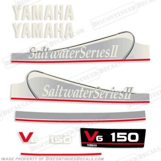 Yamaha 150HP Saltwater Series II Outboard Decal Kit for Carbureted Engines