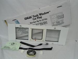 Ideal Pet Products 33 inch 38 inch Sash Cat Flap Small 33SWDCF White