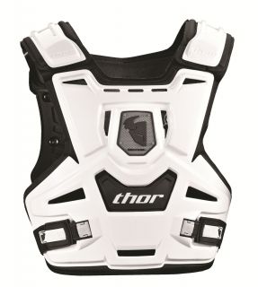 Thor MX Sentinel Youth Kids Chest Protector Roost Guard Off Road White Black