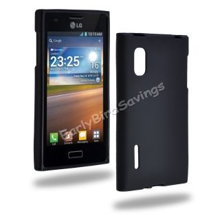 Black Soft TPU Gel Cover Case Skin for LG Optimus L5 E610 E612 Matte Surface
