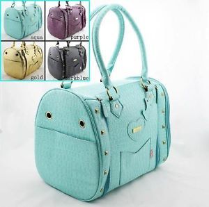 Fashion Patent Leather Dog Carriers Luxury Pet Bags for Small Dogs Bag 3 Colors