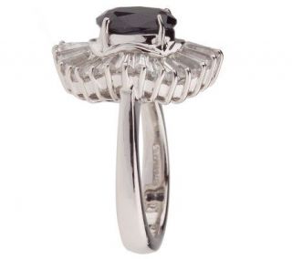  Ballerina Ring in Size 10 's Gem Quality Black Navy Sapphire Beryl