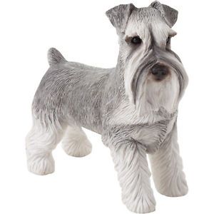 ★ Sandicast Dog Figurine Sculpture Schnauzer Grey Silver