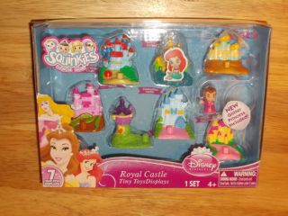 2012 Squinkies Disney Princess Royal Castle Glitter Belle 7 Tiny Toys Set