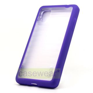 Purple Clear Softgrip TPU Gel Cover Phone Case for LG Optimus G LS970 Sprint