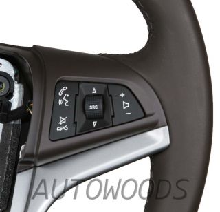 GM Chevrolet Cruze Leather Steering Wheel Cocoa w Dual Control Switches