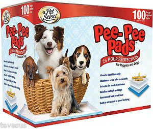 New Pet Select Puppies Dogs Pee Pee Training Quilted Pads 100 Ct