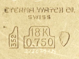 Eterna Matic Centenaire 18 Ct Yellow Gold Gent's Watch Vintage Circa 1960