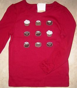 Gymboree Sweet Treats Rhinestone Bling Cupcake Brownie Bow T Shirt Tee Top