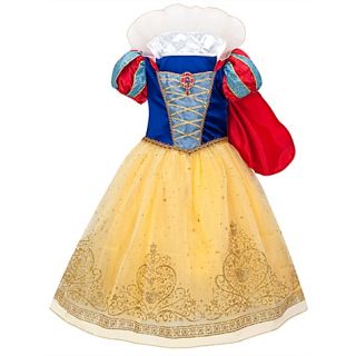 Snow White Costume Cape Red Bow Headband XXS to L NWT  Seven Dwarfs