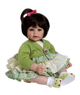 Adora Fanciful Frog Vinyl Baby Girl Toddler Doll Dark Hair Brown Eyes 20" New