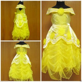 CP080604 BNWT Yellow Belle Baby Toddlers Girls Princess Dress Up Costume 2 3T 2