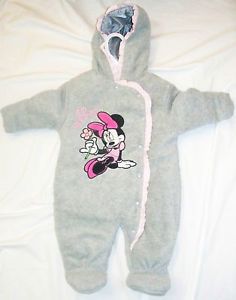 LkNew Disney Minnie Mouse Hooded Snow Suite Costume Baby Girl 3 6 Month MO M