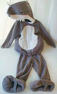 New Old Navy Shark Jaws Costume 0 6M Plush Baby Infant Boys Girls Halloween