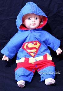 Xmas Christmas Gift Cute Superman Baby Toddler Newborn Costume Present NB 18M