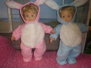 Clothes Bitty Baby Twins Pink Blue Easter Bunny Costumes