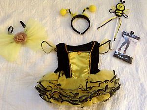 Adorable Toddler Bumble Bee Costume 2T Dress Tutu Accessories Dress MGM Tights