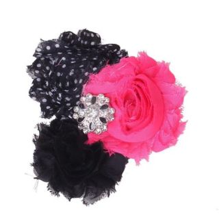 Lovely Baby Toddler Girls Soft Headband w Chiffon Different Color Flowers New