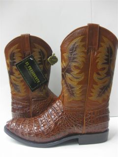 Crocodile Alligator Belly Roper Cowboy Western Dress Boots Shoes Round Toe Biker