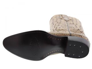 Men's Rustic Tan Leather Full Head Cut Crocodile Alligator Cowboy Boots Western