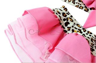 3pc Girl Pink Leopard Tutu Bikini Swimsuit Swimwear Swimming Costume Sz 2 6