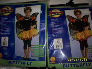 Girl Butterfly 5pc Costume Honey Bee or A Cute Little Witch w Patches Toddlers