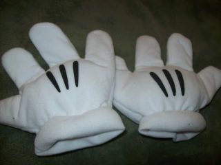 Disney Mickey Minnie White Gloves Hands Halloween Costume Toddler 2 4T