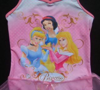 Disney Princess Girl New Gymnastics Leotard Ballet Tutu Skirt Skate Dress 6 8Y