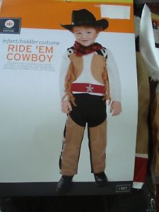 Brand New Ride 'Em Cowboy Boy Infant Toddler Halloween Costume Size 12M 24M