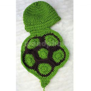 Cute Turtle Tortoise Newborn Infant Costume Photo Photography Prop Green Brown