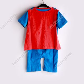 Baby Kids Toddler Superman Boy Onesie Bodysuit Romper Jumpsuit Halloween Costume
